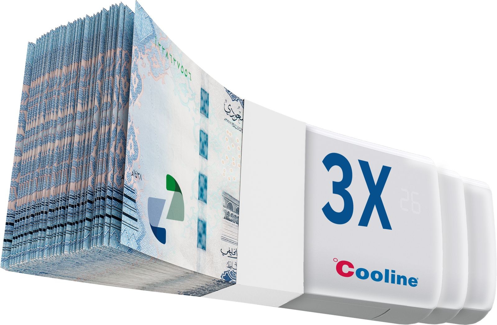 3 X Cooline - Split AC - 22200 BTU - Cold