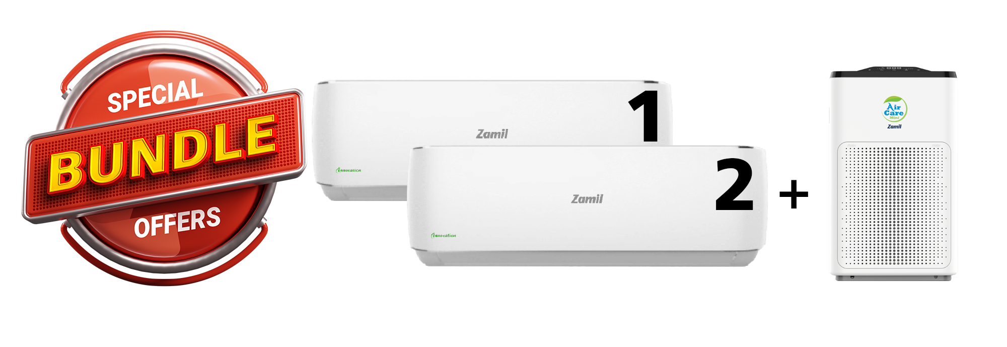 Zamil Innovation - 2 Split AC   - 22000 BTU - Cold/Hot + Air Purifier